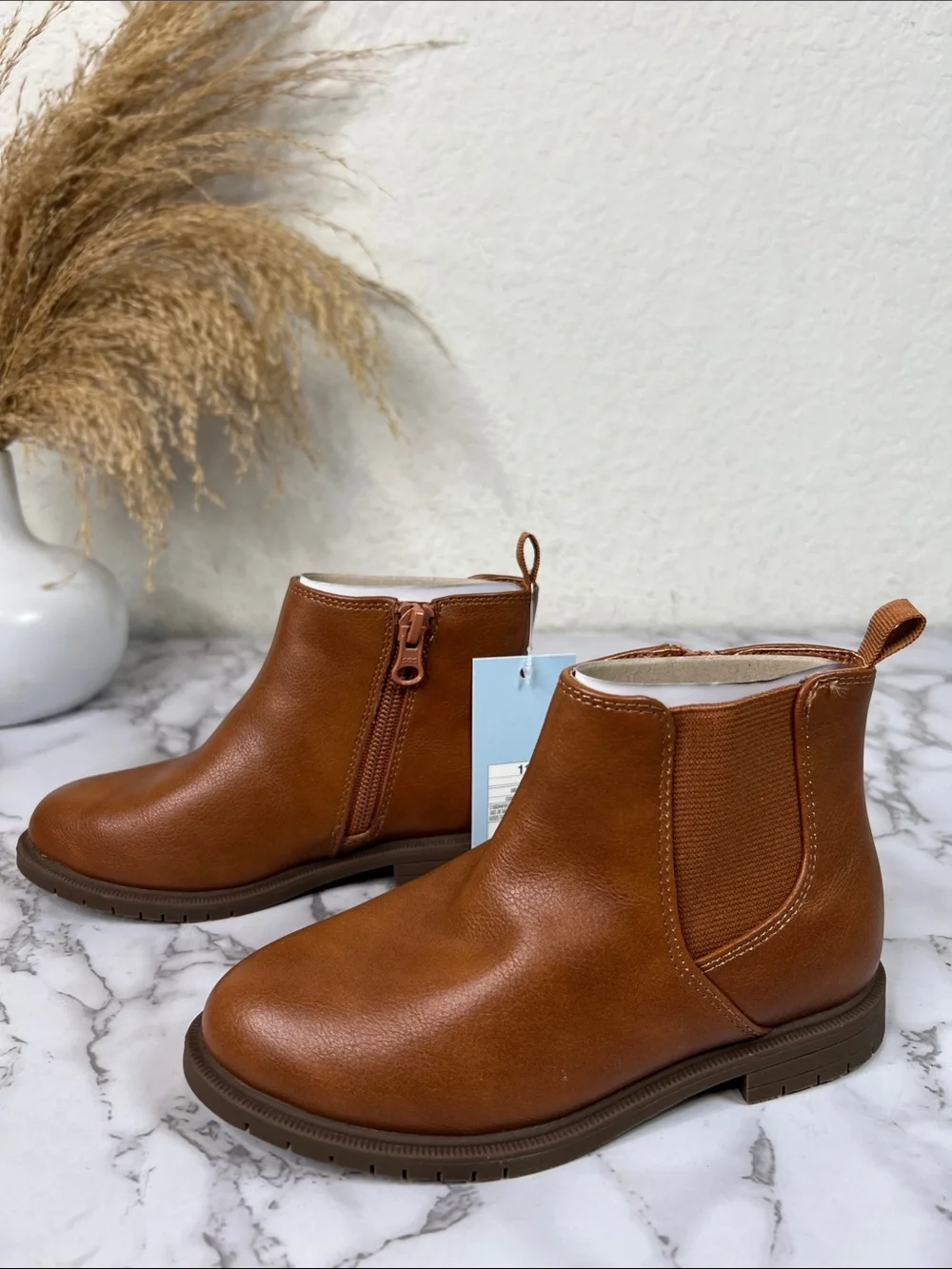 Cat & Jack Cognac Brown Chelsea Boot Size 11